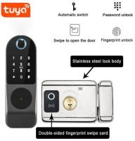 C91 Tuya Smart WiFi Contraseña Cerradura electrónica de puerta con